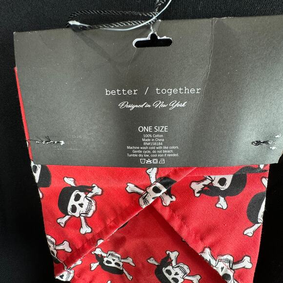 Better Together XS Pirate Skull Crewneck Sweatshirt w/ Matching Pet Bandana - Picture 6 of 9